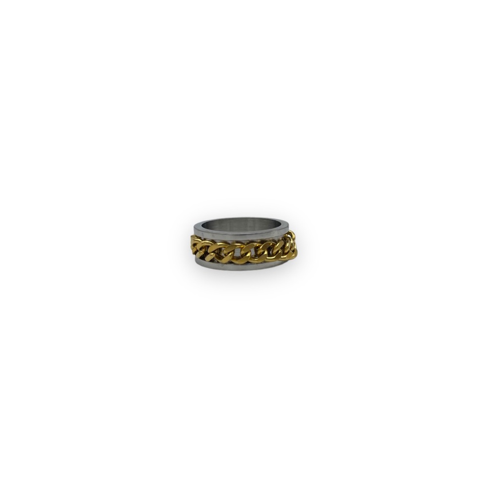 Mens Gold and Silver Ring